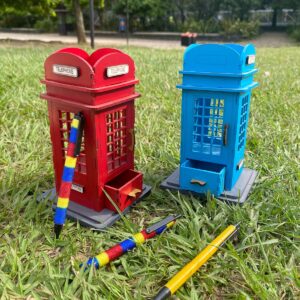 ☎️Portalápices Inspirado en la Icónica Cabina Telefónica de Londres