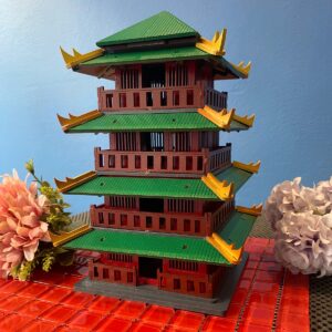 🏯 Pagoda Oriental Decorativa en Madera MDF